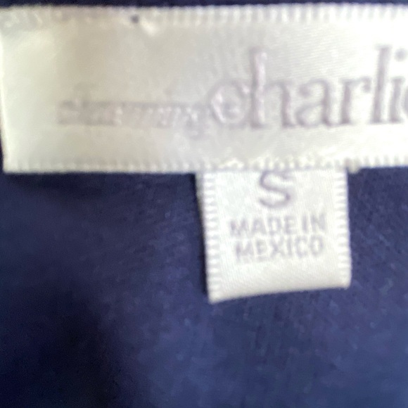 CHARMING CHARLIE NAVY BLUE DRESS MINI SMALL CHIFFON - Picture 11 of 11